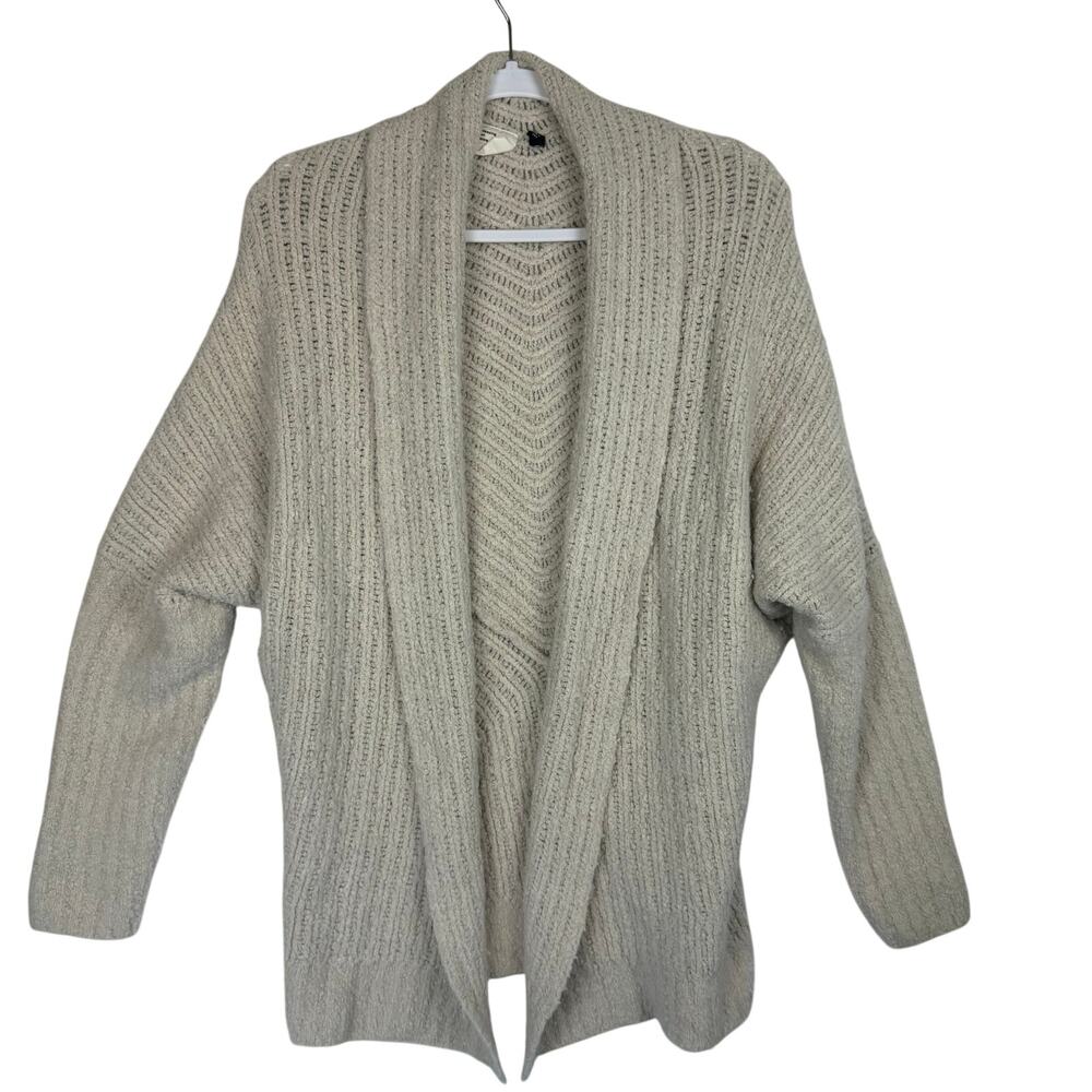 Anthropologie Sleeping on Snow Chevron Wool Blend Cardigan Sweater Wmn XS Beige